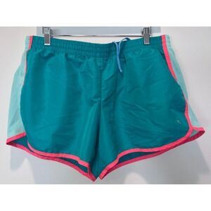 Danskin Now XL Teal Pink Running Shorts Athletic‎ Workout Gym Activewear